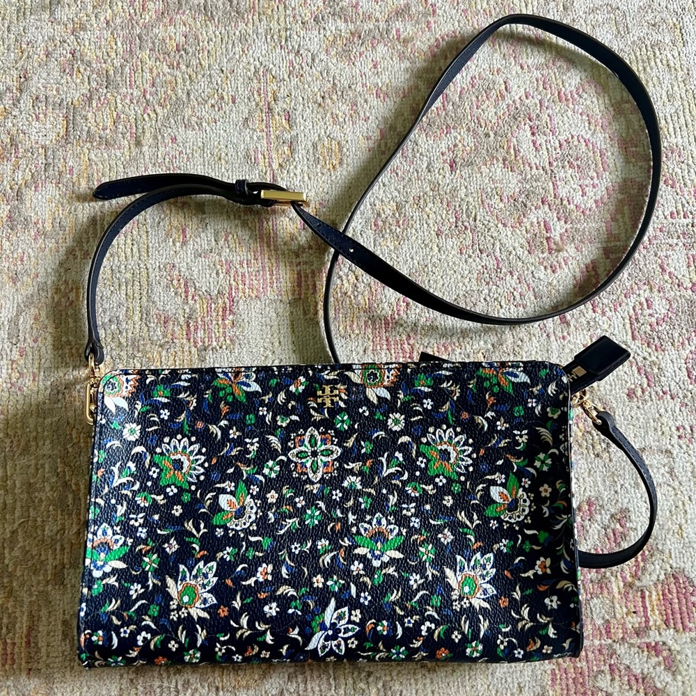 Tory Burch Kerrington Navy Soleil Crossbody